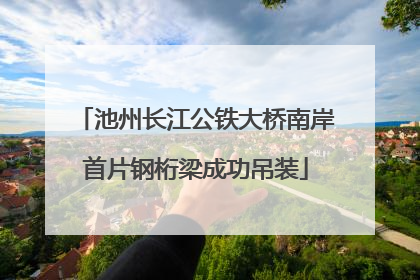 池州长江公铁大桥南岸首片钢桁梁成功吊装