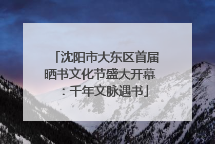 沈阳市大东区首届晒书文化节盛大开幕：千年文脉遇书
