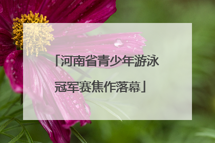 河南省青少年游泳冠军赛焦作落幕