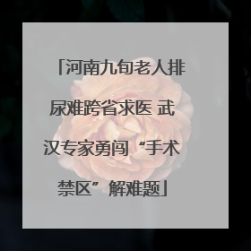 河南九旬老人排尿难跨省求医 武汉专家勇闯“手术禁区”解难题