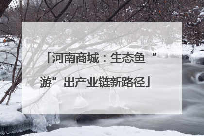 河南商城：生态鱼“游”出产业链新路径