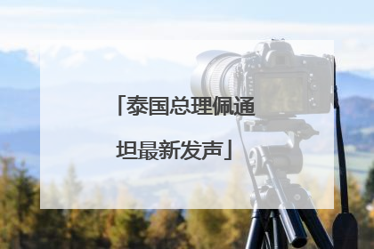 泰国总理佩通坦最新发声