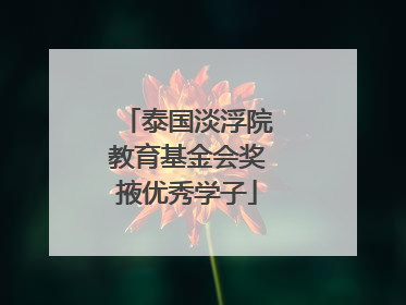泰国淡浮院教育基金会奖掖优秀学子