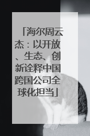 海尔周云杰：以开放、生态、创新诠释中国跨国公司全球化担当