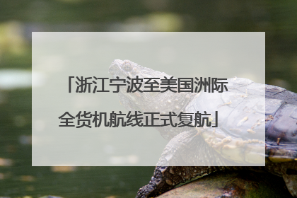 浙江宁波至美国洲际全货机航线正式复航