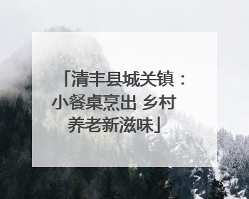清丰县城关镇：小餐桌烹出 乡村养老新滋味