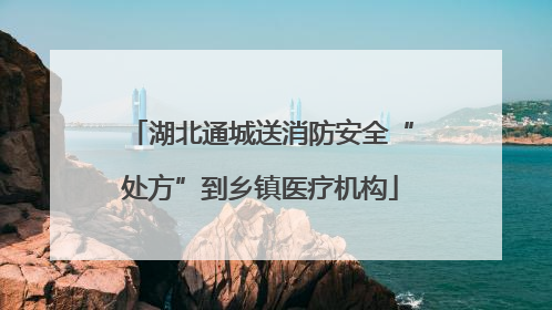 湖北通城送消防安全“处方”到乡镇医疗机构