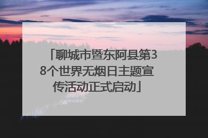聊城市暨东阿县第38个世界无烟日主题宣传活动正式启动