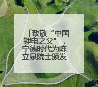 致敬“中国锂电之父”，宁德时代为陈立泉院士颁发“卓越贡献奖”