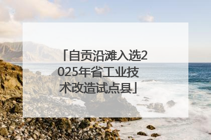 自贡沿滩入选2025年省工业技术改造试点县
