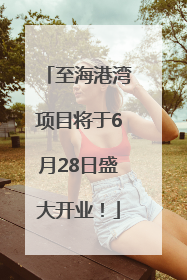至海港湾项目将于6月28日盛大开业！