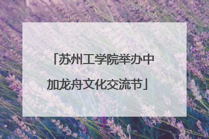 苏州工学院举办中加龙舟文化交流节
