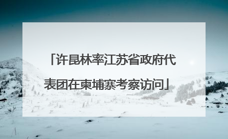 许昆林率江苏省政府代表团在柬埔寨考察访问