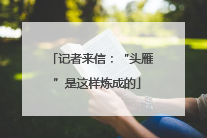 记者来信：“头雁”是这样炼成的