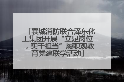 襄城消防联合泽东化工集团开展“立足岗位，实干担当”履职观教育党建联学活动