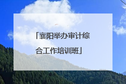 襄阳举办审计综合工作培训班