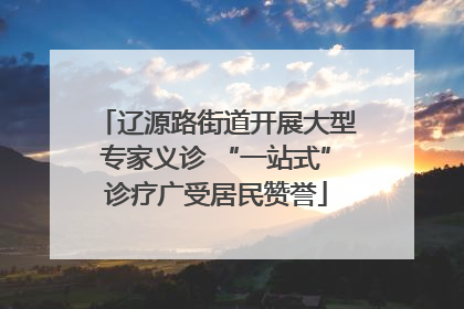 辽源路街道开展大型专家义诊 “一站式”诊疗广受居民赞誉