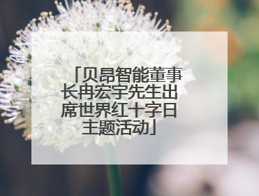 贝昂智能董事长冉宏宇先生出席世界红十字日主题活动