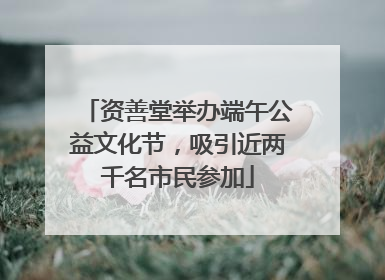 资善堂举办端午公益文化节，吸引近两千名市民参加