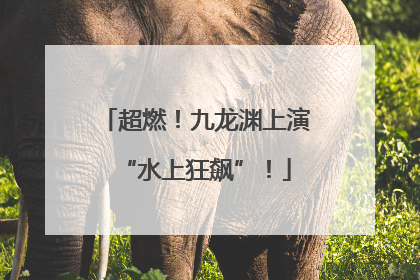 超燃！九龙渊上演“水上狂飙”！