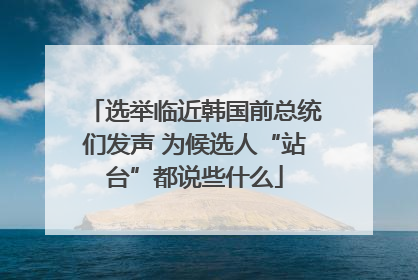 选举临近韩国前总统们发声 为候选人“站台”都说些什么