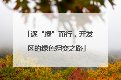 逐“绿”而行，开发区的绿色嬗变之路