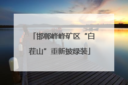 邯郸峰峰矿区“白茬山”重新披绿装