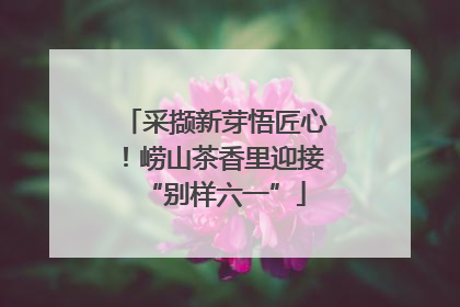 采撷新芽悟匠心！崂山茶香里迎接“别样六一”