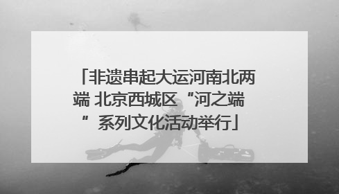 非遗串起大运河南北两端 北京西城区“河之端”系列文化活动举行