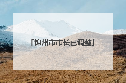 锦州市市长已调整