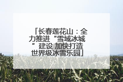 长春莲花山：全力推进“雪域冰城”建设 加快打造世界级冰雪乐园