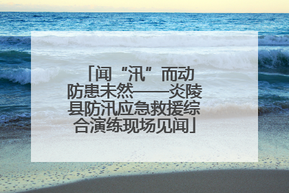 闻“汛”而动 防患未然——炎陵县防汛应急救援综合演练现场见闻