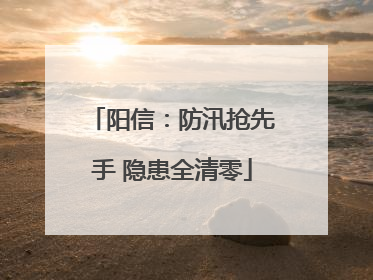阳信：防汛抢先手 隐患全清零