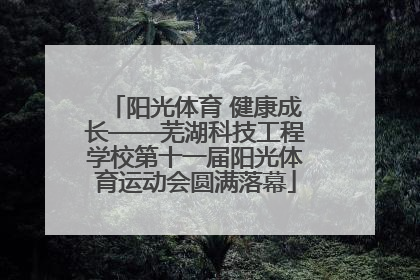 阳光体育 健康成长——芜湖科技工程学校第十一届阳光体育运动会圆满落幕