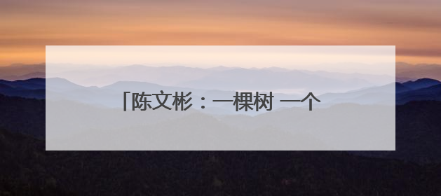 陈文彬：一棵树 一个庄 一块碑 一位英雄