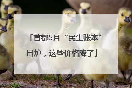 首都5月“民生账本”出炉，这些价格降了