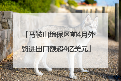马鞍山综保区前4月外贸进出口额超4亿美元