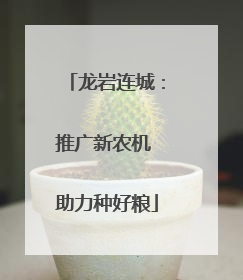 龙岩连城：推广新农机 助力种好粮