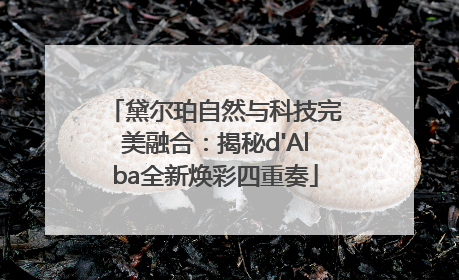 黛尔珀自然与科技完美融合：揭秘d'Alba全新焕彩四重奏