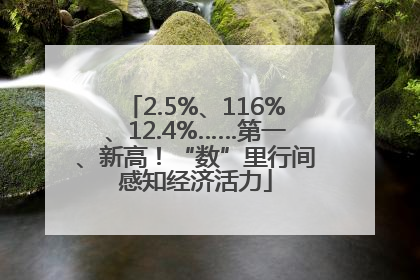 2.5%、116%、12.4%……第一、新高！“数”里行间感知经济活力