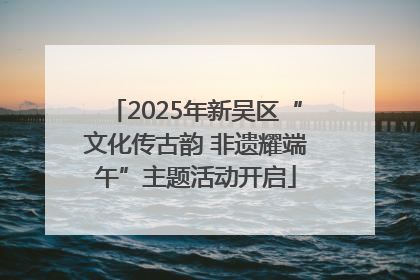 2025年新吴区“文化传古韵 非遗耀端午”主题活动开启