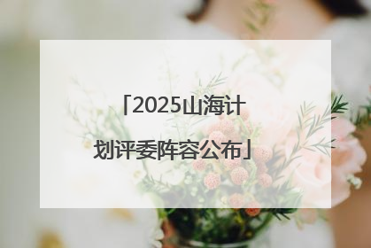 2025山海计划评委阵容公布