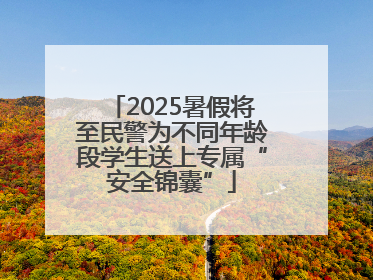 2025暑假将至民警为不同年龄段学生送上专属“安全锦囊”