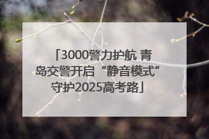 3000警力护航 青岛交警开启“静音模式”守护2025高考路