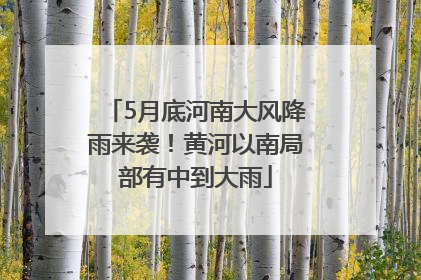 5月底河南大风降雨来袭！黄河以南局部有中到大雨