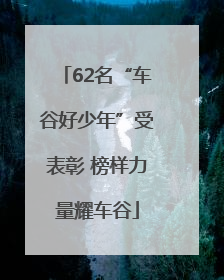 62名“车谷好少年”受表彰 榜样力量耀车谷