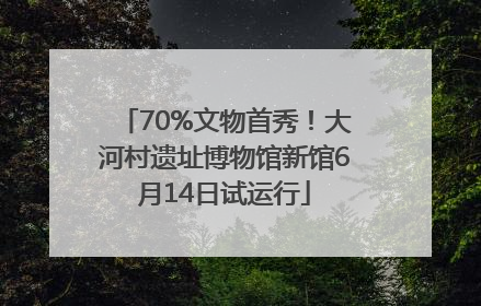 70%文物首秀！大河村遗址博物馆新馆6月14日试运行